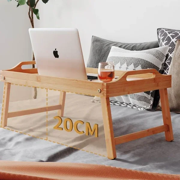 Table Dessert Folding Tray Bedroom Breakfast Tray Desk Office Tea Tray Multifunctional Reading Rack Floor Computer Desk Board - Image 3