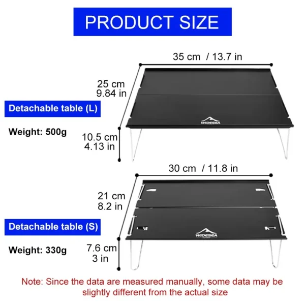 Widesea Camping Foldable Table Outdoor Ultra Light Desk for Climbing Fishing Picnic Equipment Supplies Tourism - Image 5