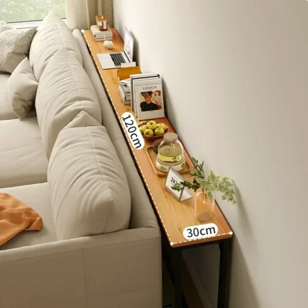 Modern Sofa Gap Table Narrow Side Table Multi-functional Living Room Tea Table Bedside Storage System Space-Saving Coffee Table - Image 5