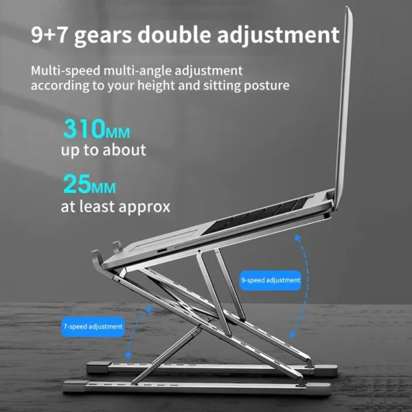 Laptop Stand For Macbook Folding Adjustable Aluminum Computer Pc Tablet Stand Notebook Tablelaptop Holder Heat Dissipation - Image 3