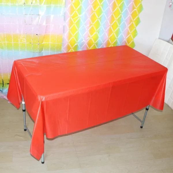 1pc Reusable Tablecloths BPA Free Plastic 54 x 72 inch Dining Table Cover Cloth for Parties Picnic Camping Outdoor Disposable - Image 3