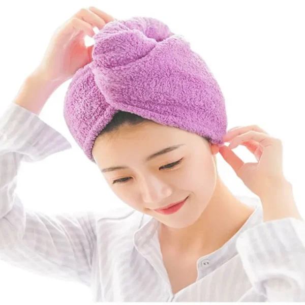 Magic Microfiber Hair Towel Fast Drying Dryer Towel Women Wrap Head Absorption Water Bath Hat - Image 5