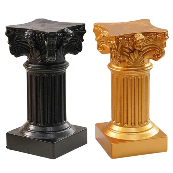 Roman Pillar Greek Column Statue Pedestal Candlestick Stand Figurine Sculpture Indoor Home Dinning Room Garden Scenery Decor - Image 2