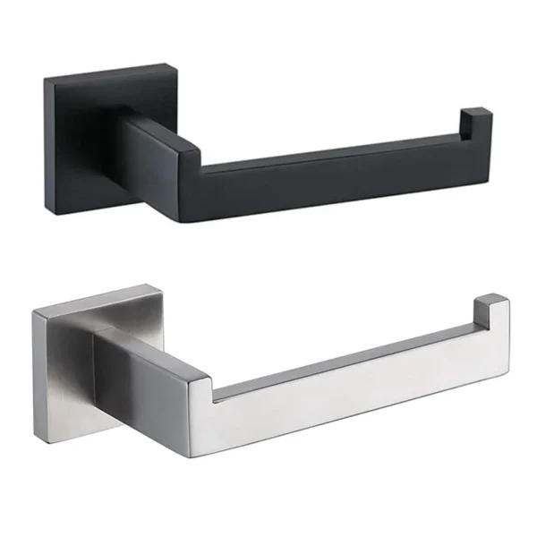 304 Stainless Steel Bathroom Accessories 1 Piece Matte Black Toilet Paper Holder Wall Mounted Tissue Roll Hanger bathroom