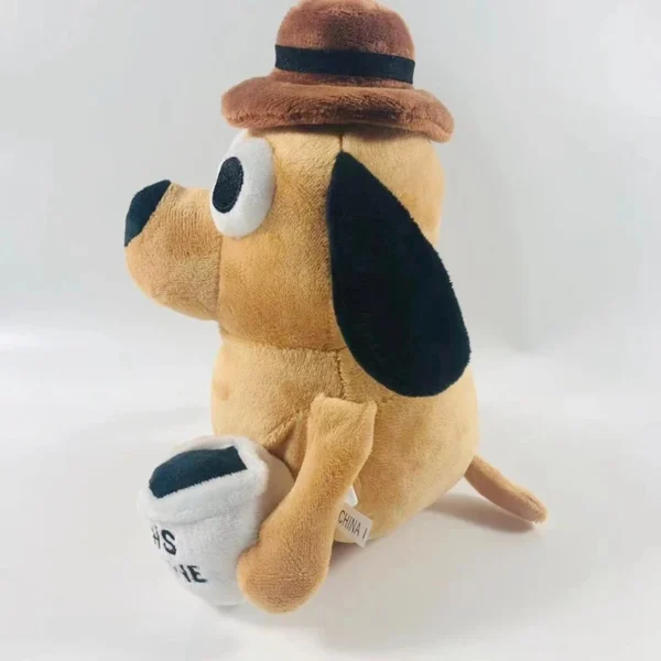 25cm This Is Fine Meme Coffee Dog Plush Toy Soft Stuffed Doll Stuffed Plush Animals Kids Toy Gift for Children Boy Birthday - Image 3