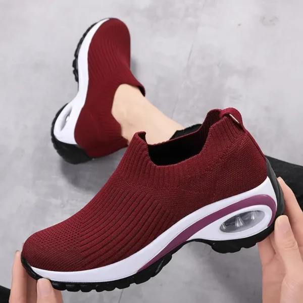 2024 summer New Women Fashion Casual Sport Shoes Wedge Platform Sneakers  Ladies Breathable  Vulcanized Shoes - Image 3