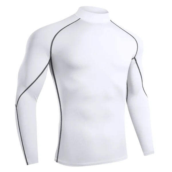 Men Running T shirt Quick Dry Bodybuilding Sport Shirt Long Sleeve Compression Top  Fitness Tight Rashgard Gym T-Shirt Men - Image 3