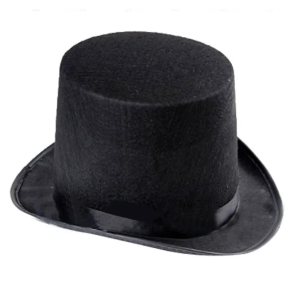 Felt Top Hat Magician Costume Cosplay Halloween Props Party Supplies Steampunk Circus Ringmaste Role for Play Men Women