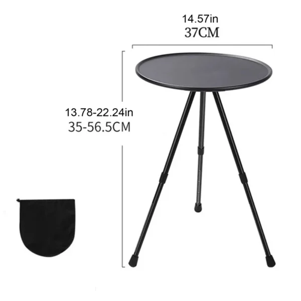 1Pcs Outdoor Camping Table Aluminum Alloy Table Camping Tripod Aluminum Plate Portable Picnic Table Ultra-light Round Table - Image 6