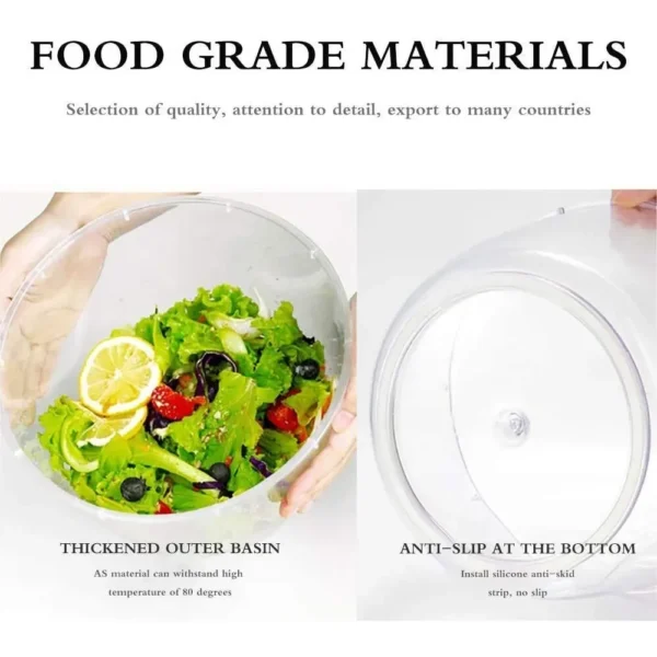 Salad Spinner Dryer Fruit Drain Basket Hand Crank Vegetable Dryer Centrifuge Food Dehydrator Fruits Basket Kitchen Accessories - Image 4