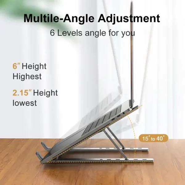 Portable Laptop Stand Aluminum Notebook Support Computer Bracket Macbook Air Pro Holder Accessories Foldable Lap Top Base For Pc - Image 3