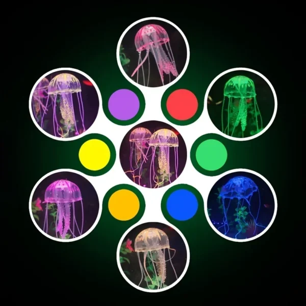 Artificial Swim Glow Jellyfish for Fish Tank - Luminous Aquarium Underwater Decoration - Image 4