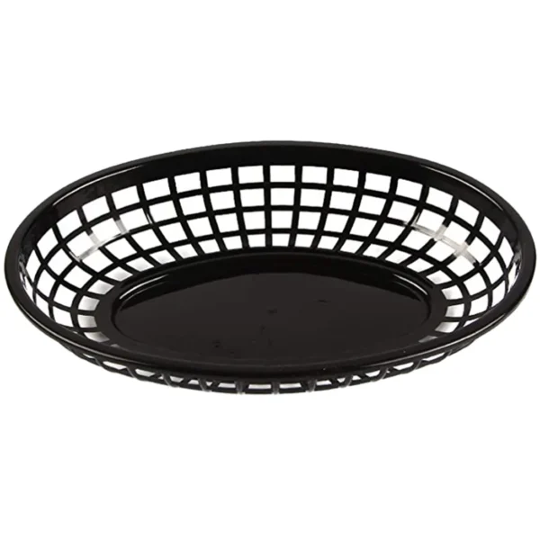 12 Pcs Plastic Fast Food Baskets Oval Serving Platter Breakfast Dinner Plates French Fries Cake Bread Tray Restaurant - Image 5