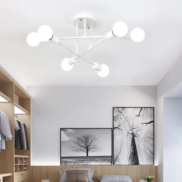 Modern LED Ceiling Light Chandelier for Bedroom Living Dining Room Minimalist Black White Golden Home Decor Lighting Fixture - Image 3