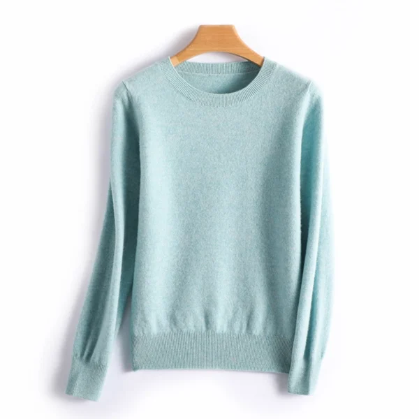 Autumn And Winter Cashmere Sweater Women's Crew Neck Pullover Casual Knitted Top Women's Short Undercoat Fashion 18 Colors - Image 4