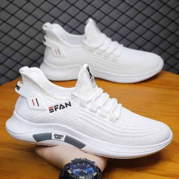 Spring White Casual Shoes Breathable Non-slip Walking Sneakers Men Shoes Outdoor 2024  Comfortable Fashion Lace Up Running Shoes - Image 2