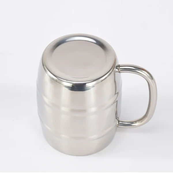 500/450ml Double Stainless Steel Beer Cup Outdoor Camping Western Coffee Cup With Handle Insulated Portable Water Cup Mugs - Image 2