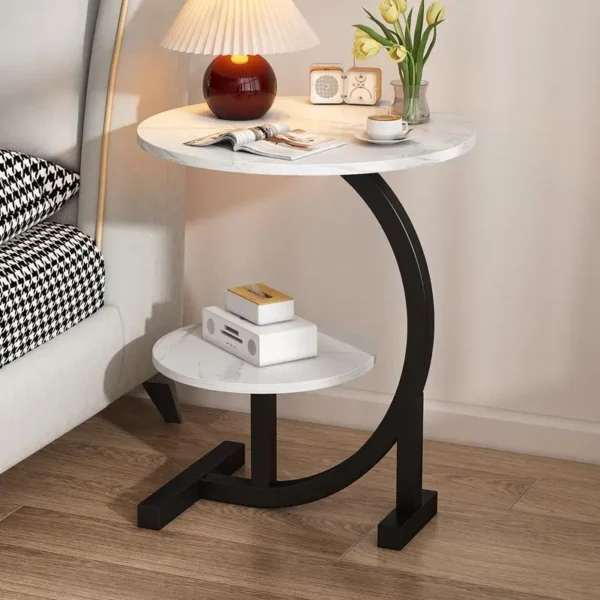 Light luxury small coffee table, simple and modern side table, bedside small table, small unit type side table,End Tables - Image 3