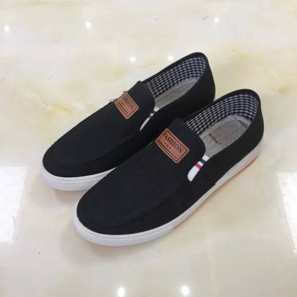 Men Casual Shoes Slip on Canvas Loafers Comfortable Walking Flats for Man Dude Non Slip Soft Moccasins Sneakers Summer - Image 3