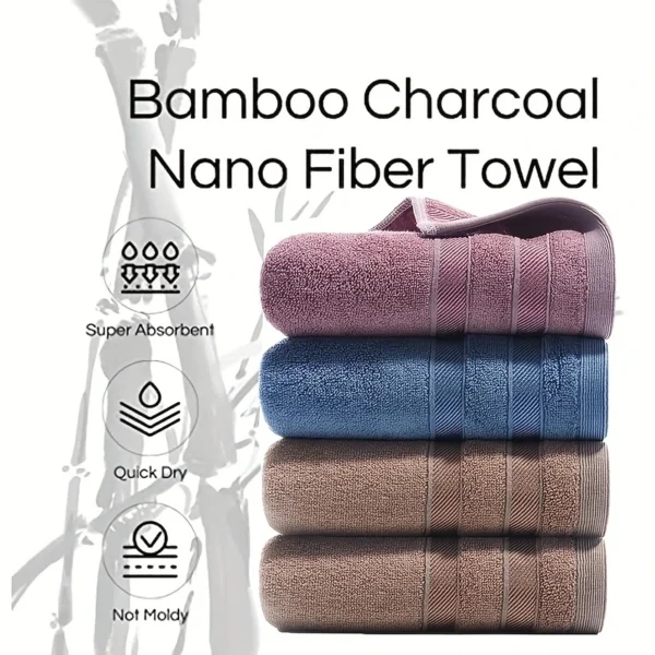 1 PC Natural, Sustainable, Hypo-Alergenic, High Absorbent, Super Soft Luxury Premium Bamboo Cotton Hand Towels - Image 4