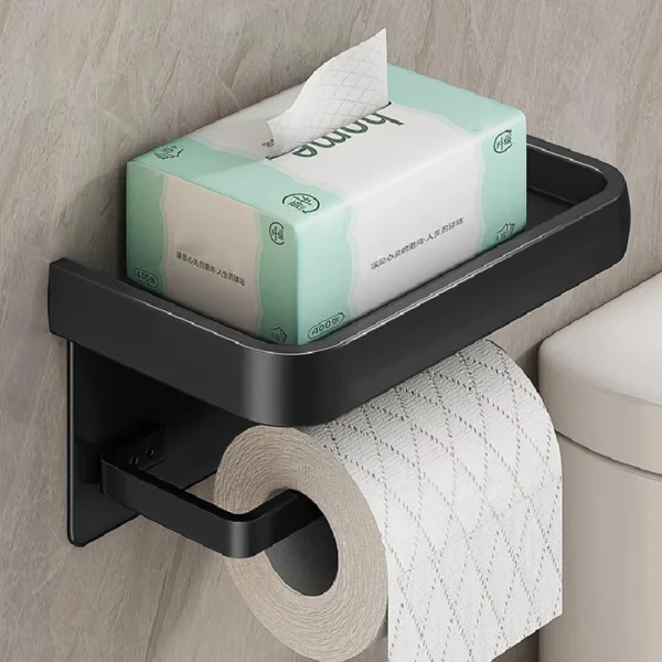 Aluminum Alloy Toilet Paper Holder Tissue Rack Bathroom Tissue Holder for Bathroom Storage Shelf Bathroom Accessories