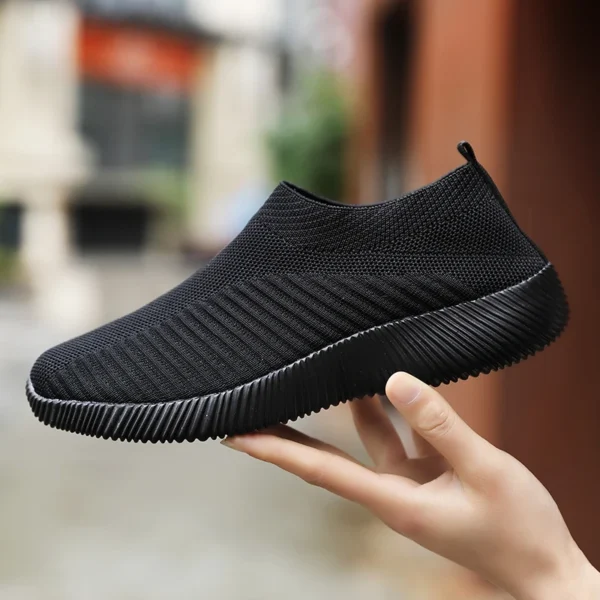 Women Flat Slip on White Shoes Woman Lightweight Sneakers Women Casual  Summer Autumn Walking Mesh Running Sports Shoes 2024 - Image 4