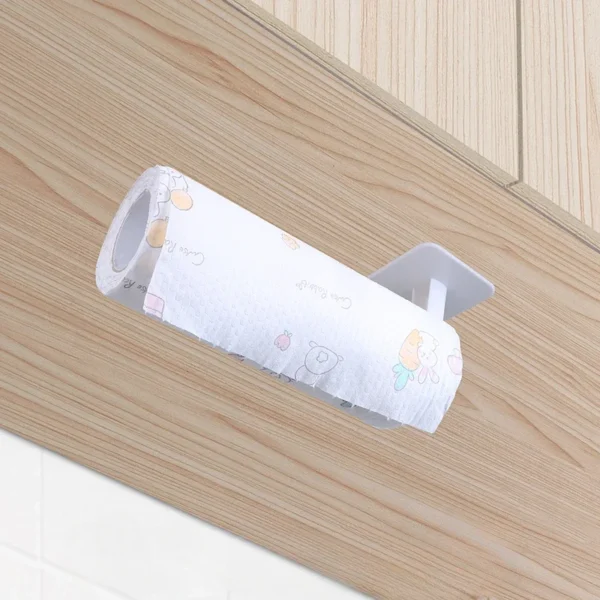 1/2pcs Adhesive Toilet Roll Paper Holder Organizer Wall Mount Storage Stand Kitchen Bathroom No Drill Tissue Towel Dispenser - Image 2