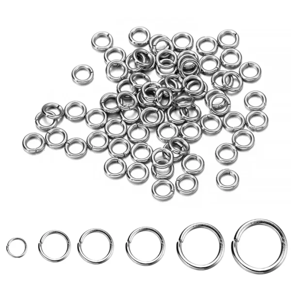 30-200Pcs 3-25mm Stainless Steel Split Ring Open Single Loops Jump Rings Connectors for DIY Jewelry Making Findings Accessories - Image 6