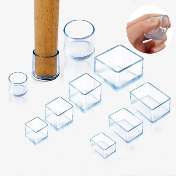 16Pcs Transparent Furniture feet Caps Chair Table Sofa Non-slip Mute Rubber Leg Mat Wood Floor From Scratches Protectors Pads