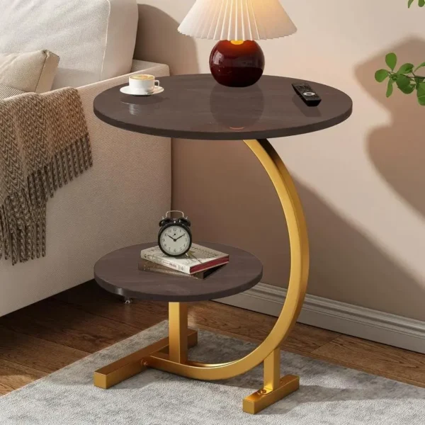 Light luxury small coffee table, simple and modern side table, bedside small table, small unit type side table,End Tables - Image 4