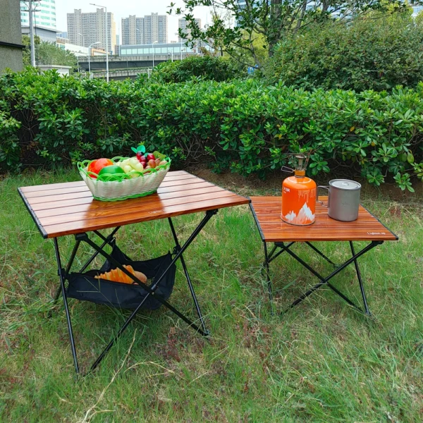 Outdoor Dining Table Aluminum Portable Ultralight Folding Camping Table Can Be Folded for Family Gatherings, Picnic Barbecue - Image 6