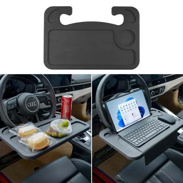 Portable Car Laptop Computer Desk Mount Stand Eat Work Car Steering Wheel Dining Table BracketDrink Food Coffee Tray Board