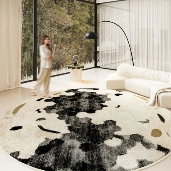 Cream Style Bedroom Decor Carpet Large Area Round Carpets for Living Room Home Thicken Washable Floor Mat Fluffy Soft Lounge Rug - Image 4