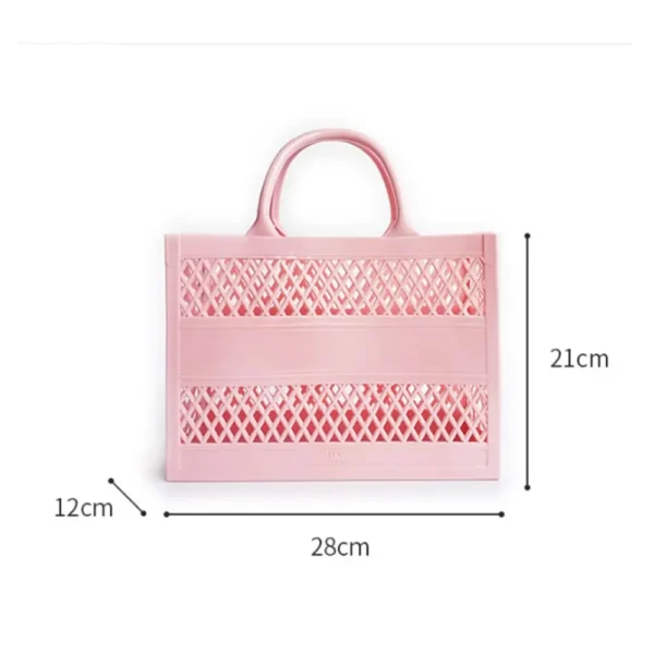 2022 Summer Hollowed Out Shopping Basket Multi-functional Handbag Large Capacity Shoulder Bags PVC Jelly Bag Beach Bag - Image 5