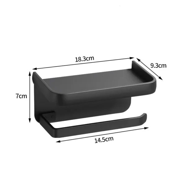 Toilet Paper Holder Wall-Mounted Paper Roll Holder Storage Tray Toilet Organizer Phone Stand Bathroom Accessories - Image 2