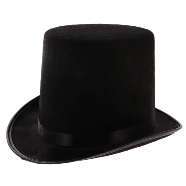 Felt Top Hat Magician Costume Cosplay Halloween Props Party Supplies Steampunk Circus Ringmaste Role for Play Men Women - Image 4