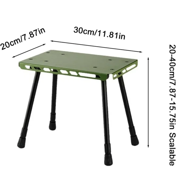 1Pcs Outdoor Mini Folding Table Camping Tea Table Aluminum Alloy Folding Chair Portable Small Stool - Image 6