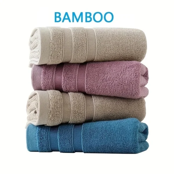 1 PC Natural, Sustainable, Hypo-Alergenic, High Absorbent, Super Soft Luxury Premium Bamboo Cotton Hand Towels