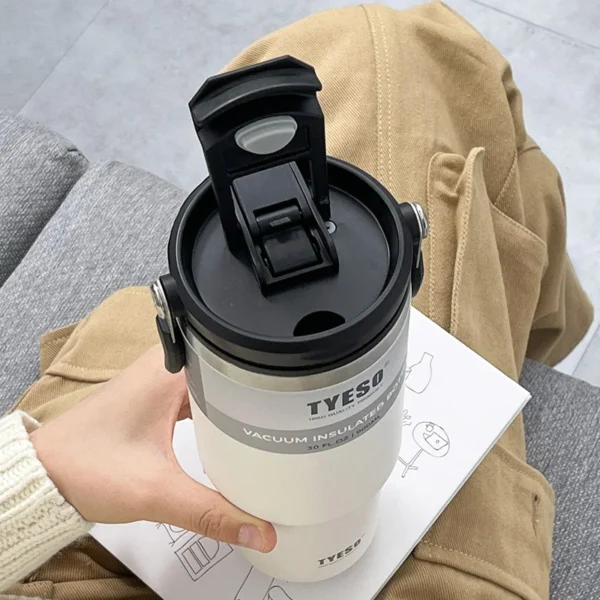 Tyeso Thermos Bottle Stainless Steel Coffee Cup Cold And Hot Double-layer Insulated Cup Thermo Water Bottle Car Travel Mug - Image 5