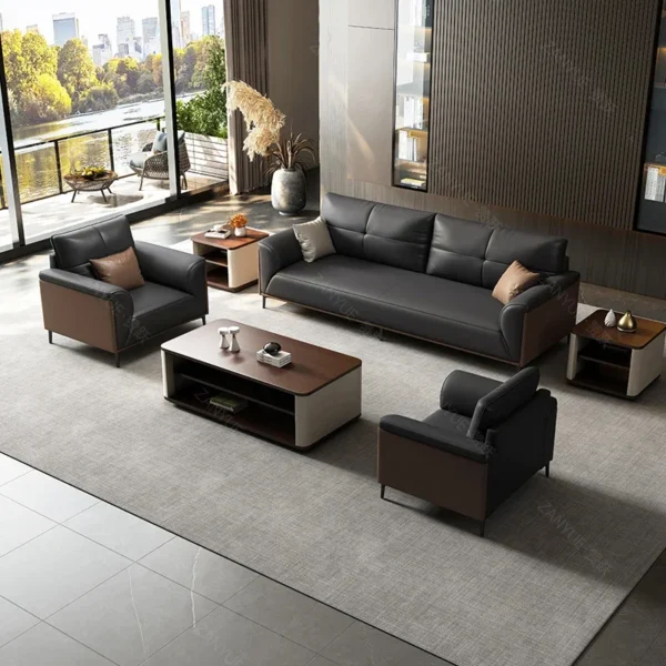 Designer Luxury Living Room Sofa Set Minimalist Beige Sectional Modern Nordic Sofas Puffs Double Canape Salon Home Furniture - Image 2