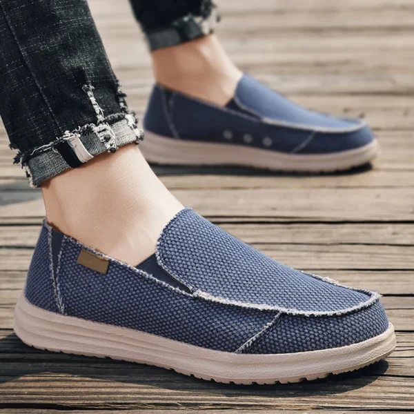 Summer Denim Canvas Men Breathable Casual Shoes Outdoor Non-Slip Sneakers Comfortable Driving Shoes Men's Loafers Big Size 39-47 - Image 3