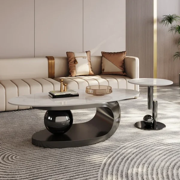 Nordic Living Room Coffee Tables Modern Design Decor Oval Coffee Tables Minimalist Mesa De Centro De Sala Home Furniture - Image 4