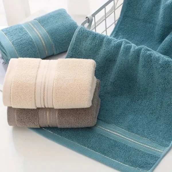 Cotton Towel With Strong Water Absorption Universal Towel For Adults And Children Solid ColorSkin Friendly Towel - Image 4