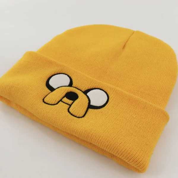 1Pcs Cute Puppy Pattern Embroidered Knitted Hat, Yellow Ear Protection Hat, Versatile Warm Hat For Autumn and Winter - Image 3