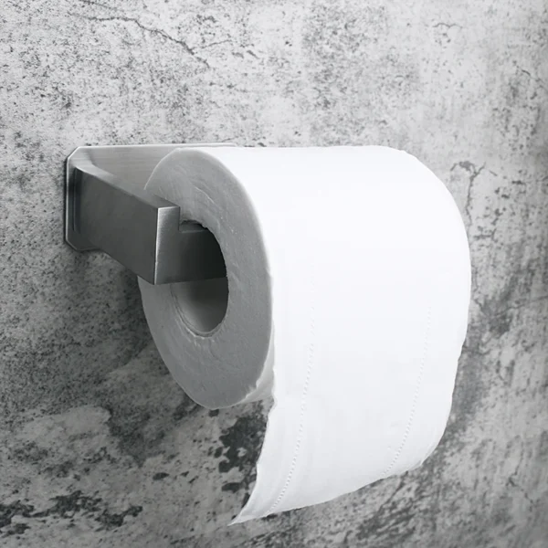 No-drill stainless steel wall-mounted square tube tissue holder for the bathroom wall-mounted paper roll holder - Image 3