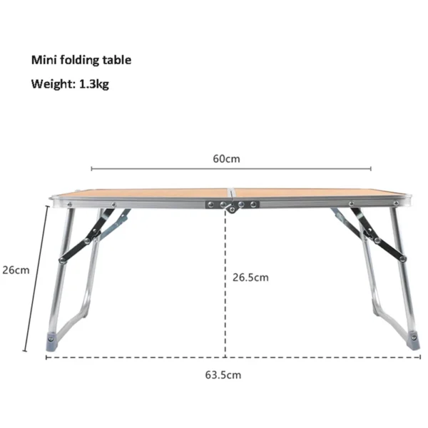 Mini Folding Table Outdoor Aluminum Table Camping Density Board Table Portable Picnic BBQ Small Table Computer Table - Image 5