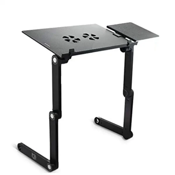 Aluminum Alloy Laptop Table Folding Notebook Desktop Stand With Cooling Fan Bed Laptop Tray Desk Study Desk Bed Office Bookshelf - Image 2