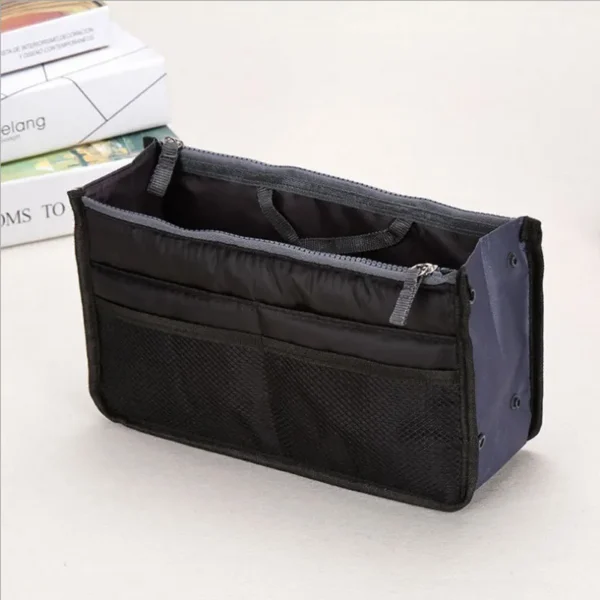 Handheld Double Zippered Makeup Bag, Middle Bag Organizing and Storage Bag, Multifunctional Toiletries Bag - Image 5