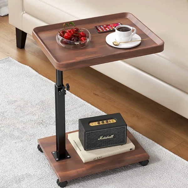 Side Table for Living Room, Mobile Coffee Table, C-shaped Sofa Side Cabinet, Simple Small Square Table, Bedroom Bedside Table - Image 5