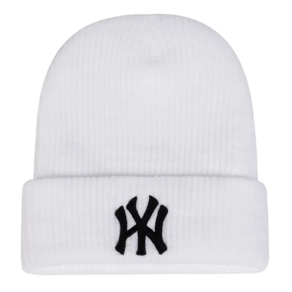 Unisex WY Letter Embroidery Beanies Autumn Winter Warm Hat Hip Caps for Women Men - Image 3